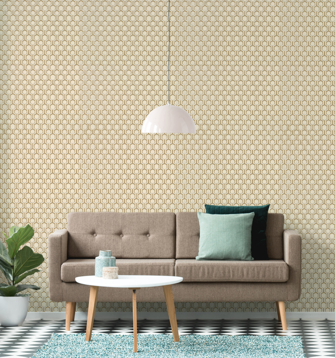 Обои Ronald Redding Handcrafted Naturals Bee Sweet HC7533 фото в интерьере